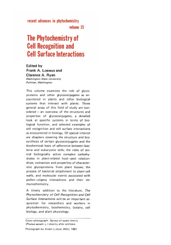 The Phytochemistry of Cell Recognition and Cell Surface Interactions