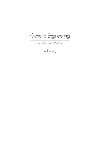 Genetic Engineering: Principles and Methods