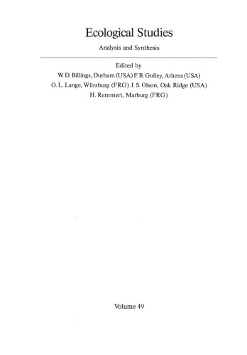 Forest Ecosystems in Industrial Regions: Studies on the Cycling of Energy Nutrients and Pollutants in the Niepołomice Forest Southern Poland