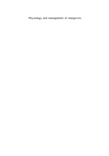 Physiology and management of mangroves