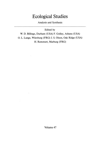 Pollutants in Porous Media: The Unsaturated Zone Between Soil Surface and Groundwater