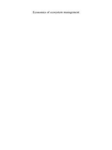 Economics of ecosystems management