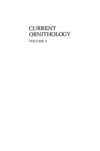 Current Ornithology: Volume 3