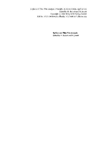 Surface and Thin Film Analysis