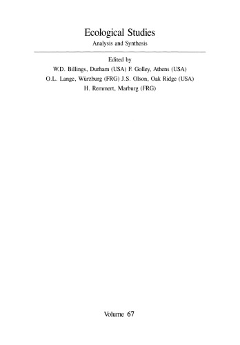 Concepts of Ecosystem Ecology: A Comparative View