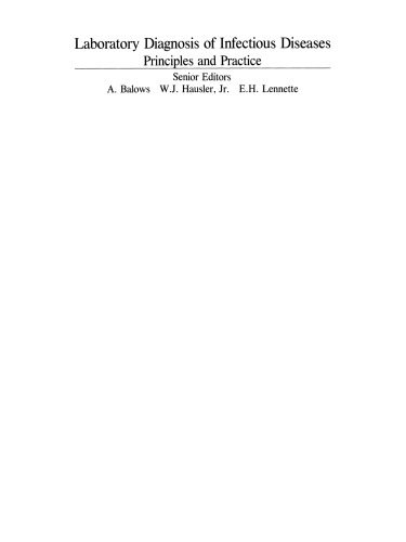 Laboratory Diagnosis of Infectious Diseases: Principles and Practice