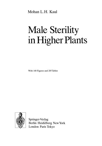 Male Sterility in Higher Plants