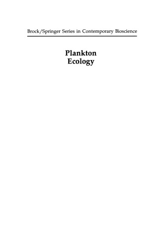 Plankton Ecology: Succession in Plankton Communities