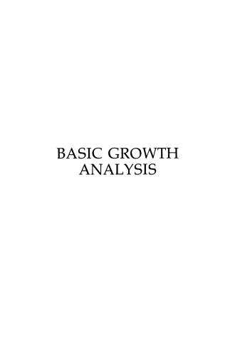 Basic Growth Analysis: Plant growth analysis for beginners