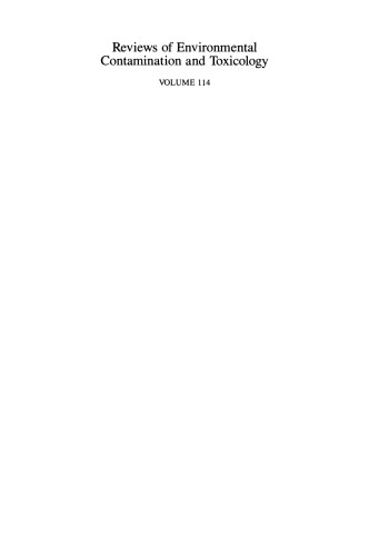 Reviews of Environmental Contamination and Toxicology: Continuation of Residue Reviews