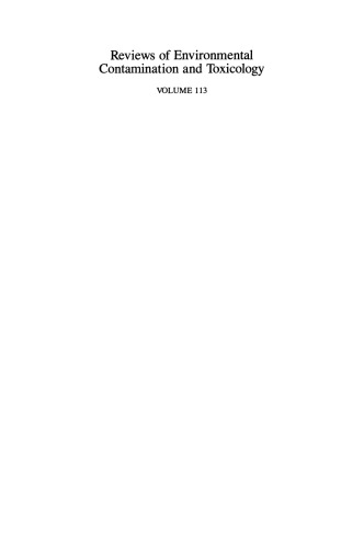Reviews of Environmental Contamination and Toxicology