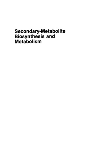 Secondary-Metabolite Biosynthesis and Metabolism