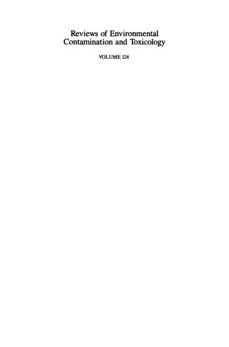 Reviews of Environmental Contamination and Toxicology: Continuation of Residue Reviews