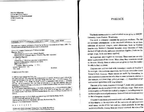 Mathematics for computer algebra
