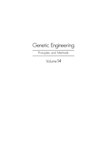 Genetic Engineering: Principles and Methods