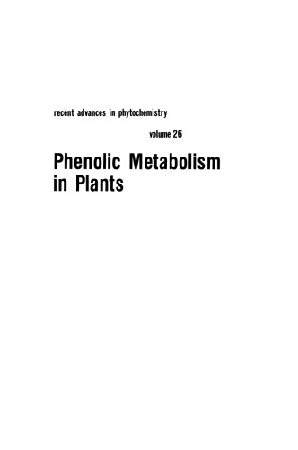 Phenolic Metabolism in Plants