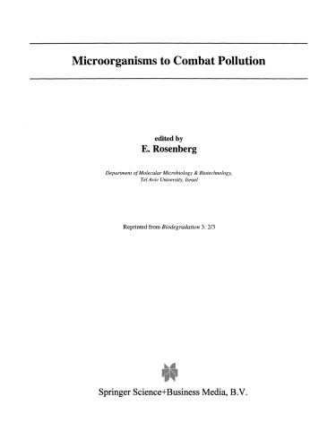 Microorganisms to Combat Pollution