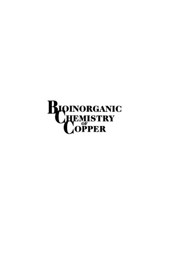 Bioinorganic Chemistry of Copper