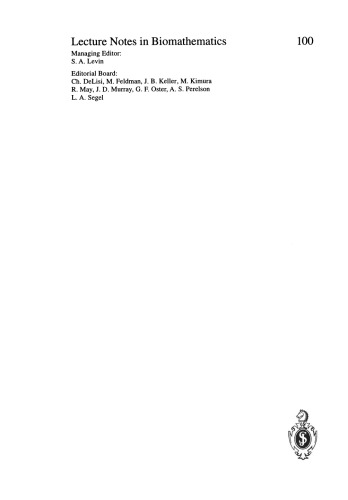 Frontiers in Mathematical Biology