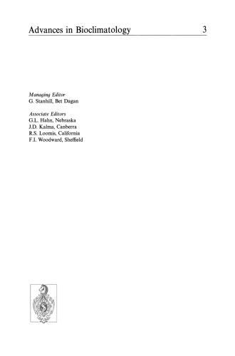 Advances in Bioclimatology