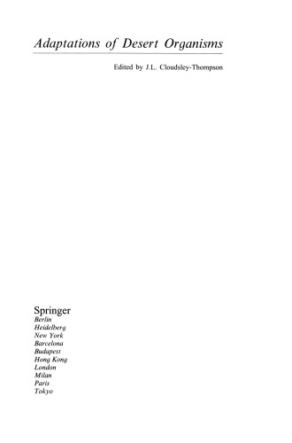 Behavioural Adaptations of Desert Animals