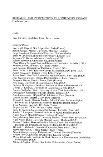 Alzheimer’s Disease: Lessons from Cell Biology