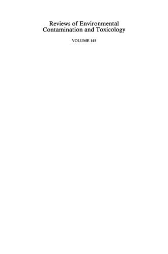 Reviews of Environmental Contamination and Toxicology