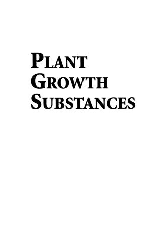 Plant Growth Substances: Principles and Applications