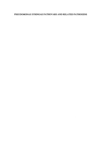 Pseudomonas Syringae Pathovars and Related Pathogens