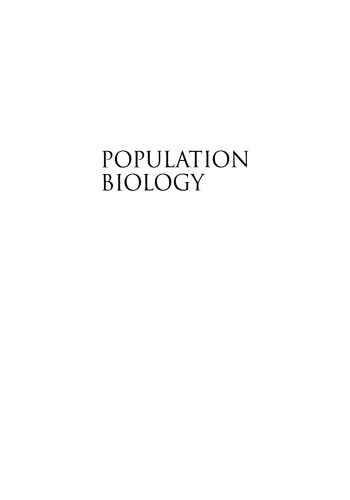 Population Biology: Concepts and Models