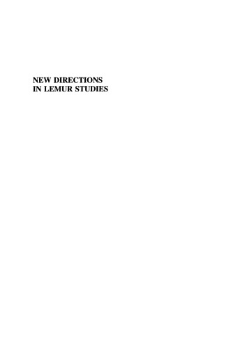 New Directions in Lemur Studies