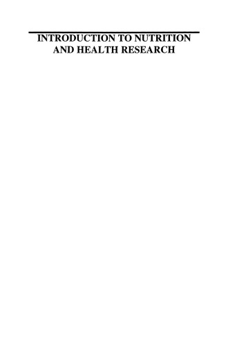 Introduction to Nutrition and Health Research