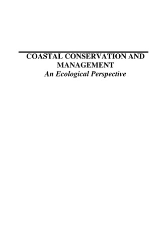 Coastal Conservation And Management: An Ecological Perspective