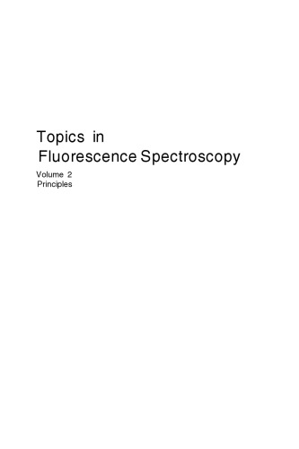 Topics in Fluorescence Spectroscopy: Principles