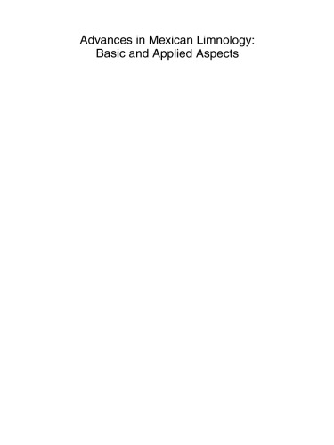 Advances in Mexican Limnology: Basic and Applied Aspects