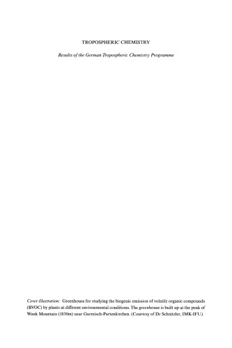 Tropospheric Chemistry: Results of the German Tropospheric Chemistry Programme