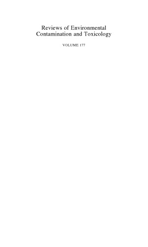 Reviews of Environmental Contamination and Toxicology: Continuation of Residue Reviews