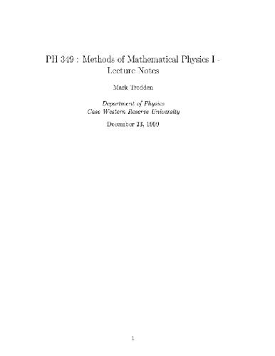 Methods of mathematical physics