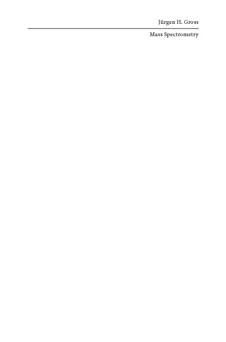 Mass Spectrometry: A Textbook