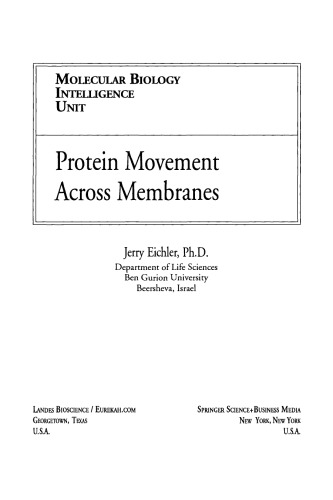 Protein Movement Across Membranes