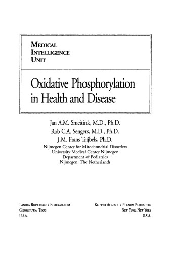 Oxidative Phosphorylation in Health and Disease