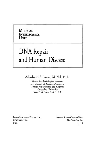 DNA Repair and Human Disease