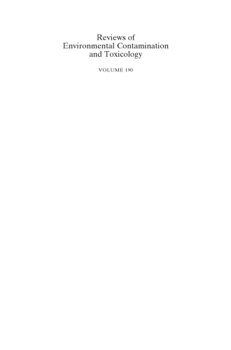 Reviews of Environmental Contamination and Toxicology: Continuation of Residue Reviews