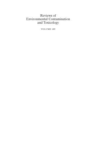 Reviews of Environmental Contamination and Toxicology: Continuation of Residue Reviews