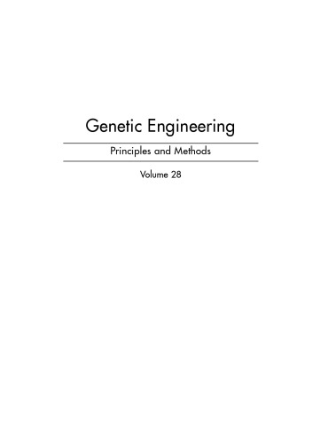 Genetic Engineering: Principles and Methods