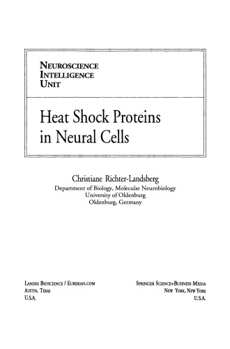 Heat Shock Proteins in Neural Cells