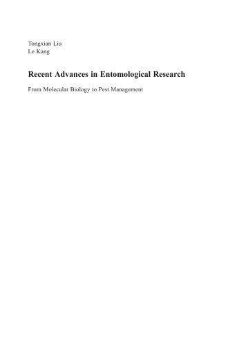 Recent Advances in Entomological Research: From Molecular Biology to Pest Management