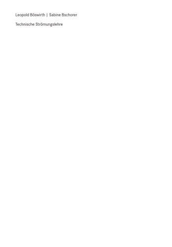 Technische Stromungslehre: Lehr- und Ubungsbuch