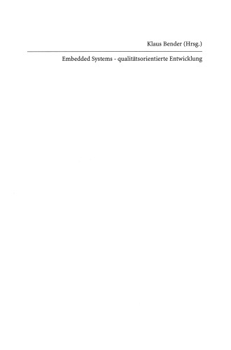 Embedded Systems - qualitatsorientierte Entwicklung
