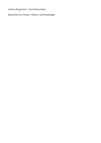 Bautechnik fur Fliesen-, Platten- und Mosaikleger